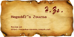 Hegedűs Zsuzsa névjegykártya