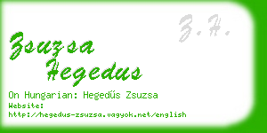 zsuzsa hegedus business card